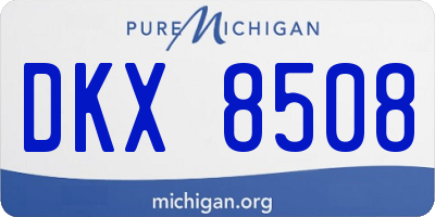 MI license plate DKX8508