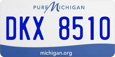 MI license plate DKX8510