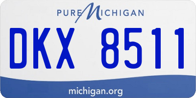 MI license plate DKX8511