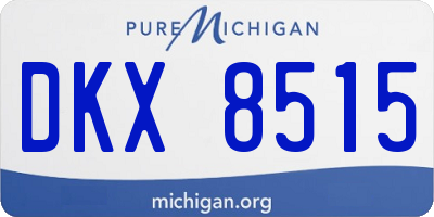 MI license plate DKX8515
