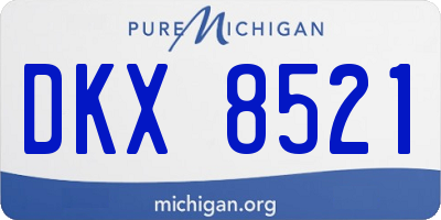 MI license plate DKX8521