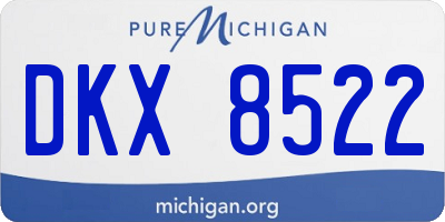 MI license plate DKX8522