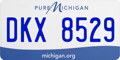 MI license plate DKX8529