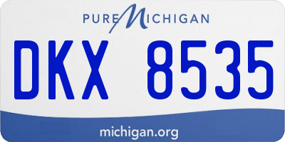 MI license plate DKX8535