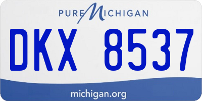 MI license plate DKX8537