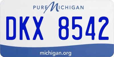 MI license plate DKX8542