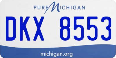 MI license plate DKX8553