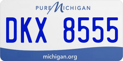 MI license plate DKX8555