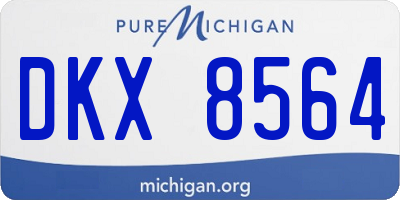 MI license plate DKX8564
