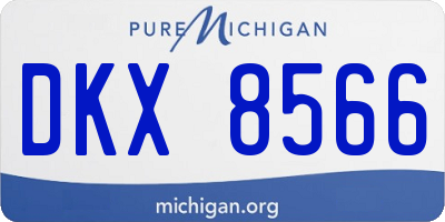MI license plate DKX8566