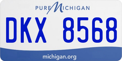 MI license plate DKX8568
