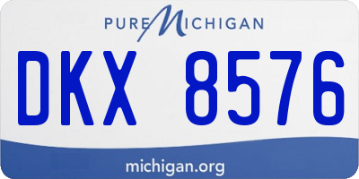 MI license plate DKX8576