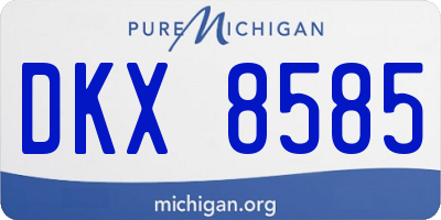 MI license plate DKX8585