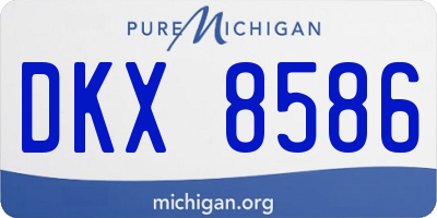 MI license plate DKX8586