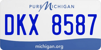 MI license plate DKX8587