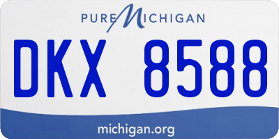 MI license plate DKX8588