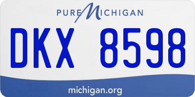 MI license plate DKX8598