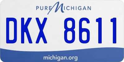 MI license plate DKX8611