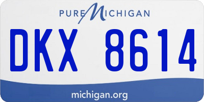 MI license plate DKX8614