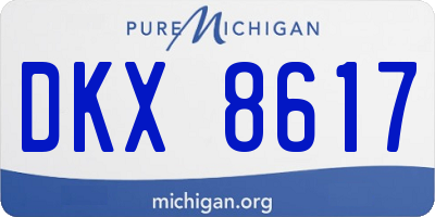 MI license plate DKX8617