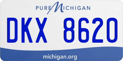 MI license plate DKX8620