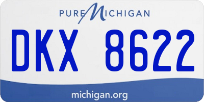 MI license plate DKX8622