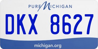 MI license plate DKX8627