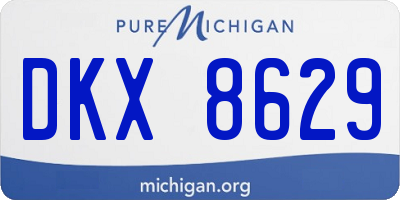 MI license plate DKX8629