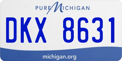 MI license plate DKX8631