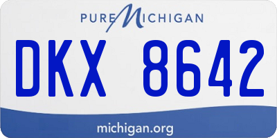 MI license plate DKX8642
