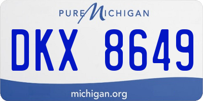 MI license plate DKX8649