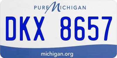 MI license plate DKX8657