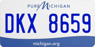 MI license plate DKX8659