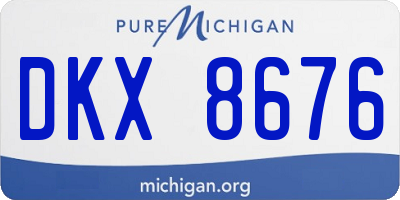 MI license plate DKX8676