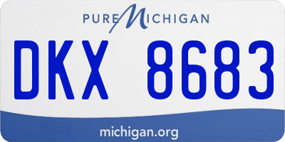 MI license plate DKX8683