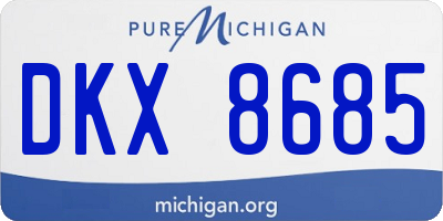 MI license plate DKX8685