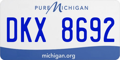 MI license plate DKX8692
