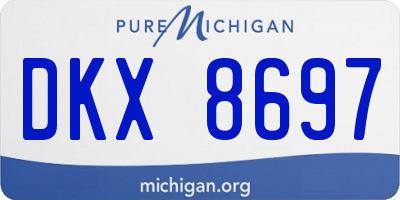 MI license plate DKX8697