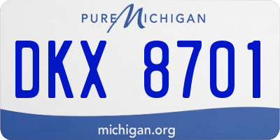 MI license plate DKX8701
