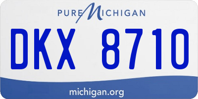 MI license plate DKX8710