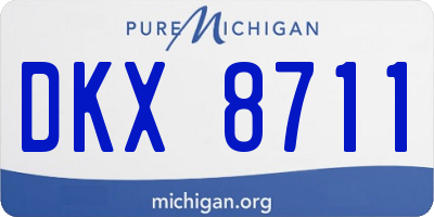 MI license plate DKX8711