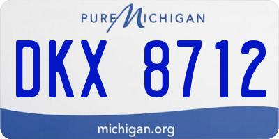 MI license plate DKX8712