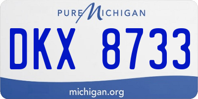 MI license plate DKX8733