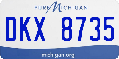 MI license plate DKX8735