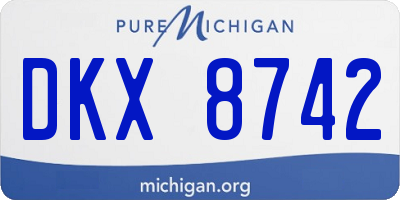 MI license plate DKX8742