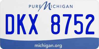 MI license plate DKX8752