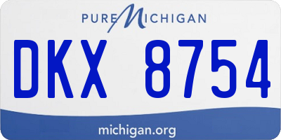 MI license plate DKX8754