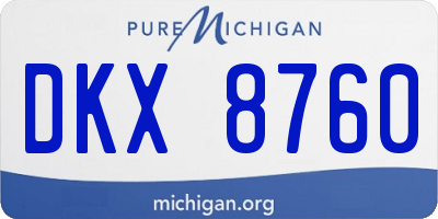 MI license plate DKX8760