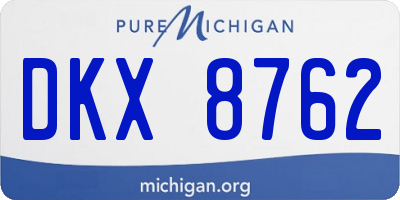MI license plate DKX8762