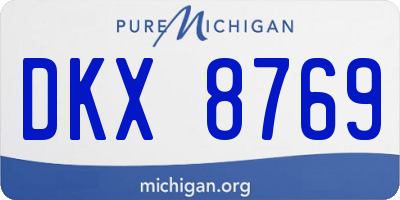 MI license plate DKX8769